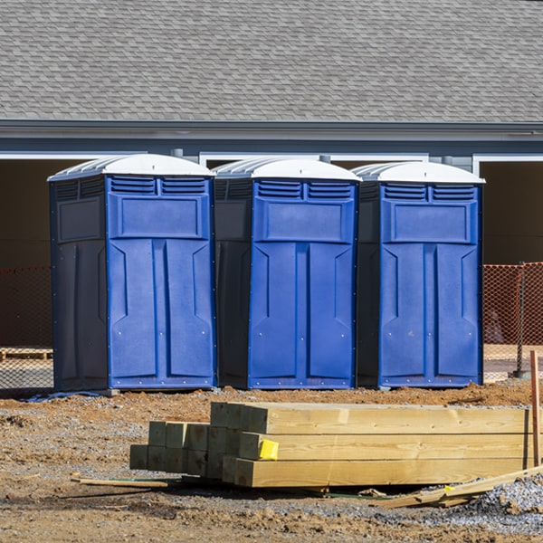 what is the cost difference between standard and deluxe portable toilet rentals in Vails Gate